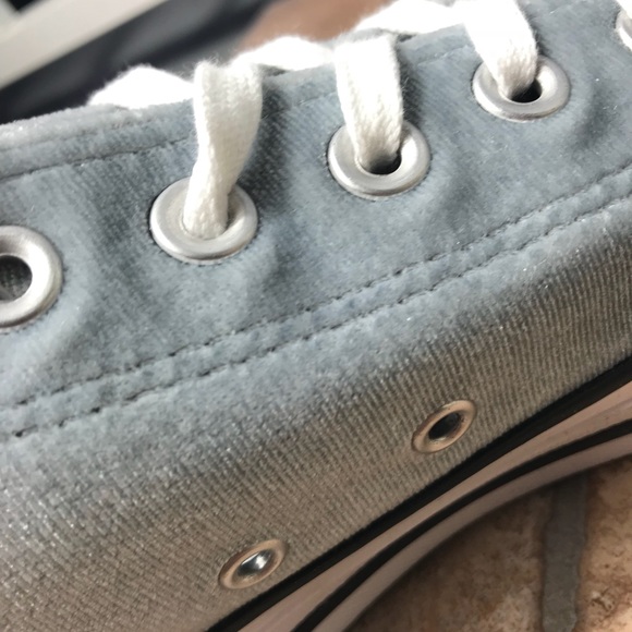 SANTA’S DEAL 🎄 NWT Converse Ctas OX Velvet Wolf Grey Women AUTHENTIC 557990F - Picture 6 of 8